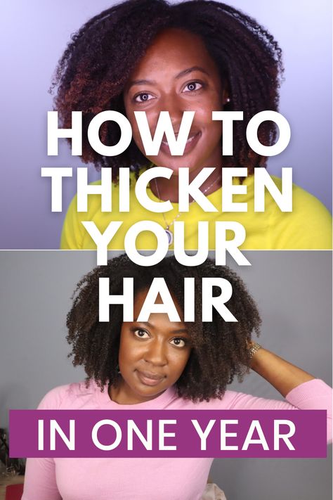 How To Thicken 4c Natural Hair, How To Make Hair Thicker And Fuller, How To Thicken Your Hair, Hair Thickening Tips, Get Thicker Hair Naturally, Thicken Your Hair, Tips For Thick Hair, Hair Thickening Remedies, Low Porosity Hair Care