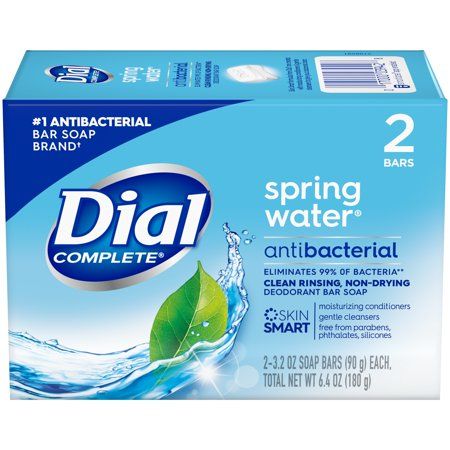 Cool and crisp, this bar soap delivers a clean as invigorating as a dip in a natural spring. With Dial brand's long-lasting deodorant protection, youll enjoy that clean, refreshed feeling all day. Size: 6.4.  Color: Blue. Dial Antibacterial Soap, Dial Bar Soap, Deodorant Bar, Dial Soap, Irish Spring, Natural Spring, Leaping Bunny, Antibacterial Soap, Moisturizing Conditioner