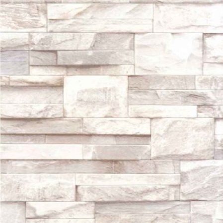 NEW LUXURY MURIVA SLATE STONE BRICK WALL EFFECT TEXTURED VINYL WALLPAPER BEIGE J27407: Amazon.co.uk: Kitchen & Home Slate Effect Wallpaper, Cladding Wallpaper, Textured Brick Wallpaper, Slate Cladding, Slate Wallpaper, Brick Effect Wallpaper, Tiles Ideas, Feature Wallpaper, Stone Wallpaper