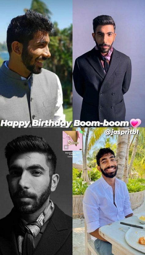 Jasprit Bumrah, Boom Boom, Happy Birthday, Birthday, Movie Posters, Fictional Characters, Film Posters