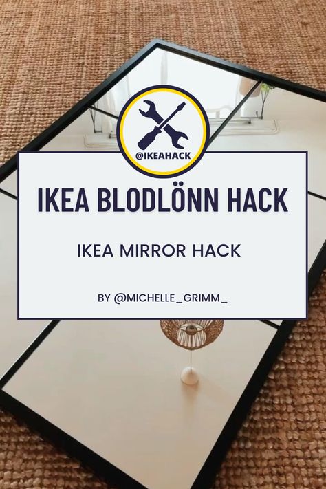 Blodlonn Ikea Mirror Hack, Ikea Mirror Hack, Mirror Hack, Ikea Mirror, Ribba Frame, Diy Ikea Hacks, Strongest Glue, Small Mirrors, Ikea Diy