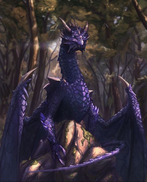 Purple Dragon Art Beautiful, Ender Dragon Aesthetic, Black Wyvern Art, Purple Dragon Aesthetic, Purple Dragon Art, Dark Purple Dragon, Black And Purple Dragon, Purple Wyvern, Wyvern Art