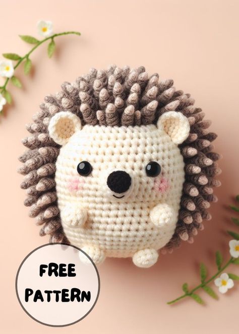 Crochet Hedgehog Amigurumi Free Hedgehog Crochet Pattern, Hedgehog Crochet Pattern Free, Crochet Hedgehog Free Pattern, Knit Illustration, Crochet Christmas Trees Pattern, Crochet Hedgehog, Crochet Toys Free Patterns, Knitting Hacks, Toys Ideas