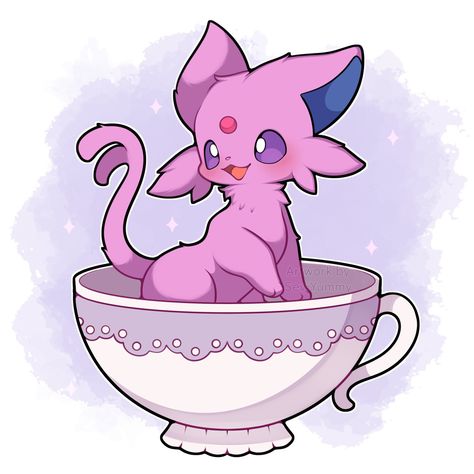 Pokemon Cute Art, Espeon Art, Cute Art Anime, Pokemon Cute, Umbreon And Espeon, Eevee Evolution, Pokemon Eevee Evolutions, Pokemon Tattoo, Pokemon Eeveelutions