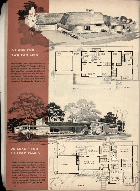 Architecture Design Presentation, Professional Interior Design, Retro House, Architecture Portfolio Design, Page Layout Design, Vintage House Plans, Interior Design Presentation, Architectural Floor Plans, Vintage Architecture