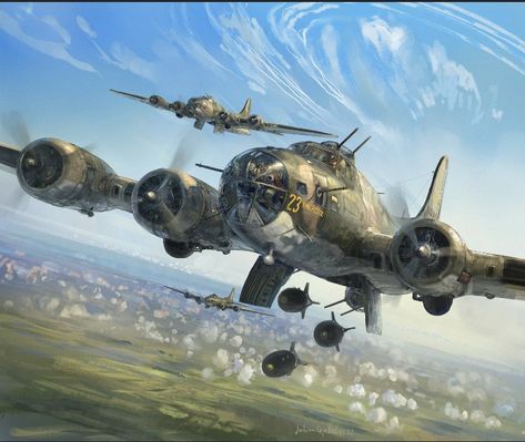 Wwii Plane Art, Ww2 Fighter Planes, Memphis Belle, Wwii Fighter Planes, Aviation Posters, Flying Fortress, 17 August, Wwii Fighters, Lighthouse Pictures