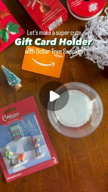 The Creative Kids’ Corner on Instagram: "❄️ DIY Snow Globe Gift Card Holder ⛄️ Need a cute way to jazz up a gift card?! How about make a snow globe gift card holder and add in some candy? I grabbed all these supplies @dollartree . If you don’t have a Dollar Tree close by, I’ve linked what I can in my Amazon storefront under “Christmas Supplies”. I hope this gave you some good inspiration and like and follow for more. Happy Holidays! #christmasteachergift #teachergiftideas #giftideas #giftwrapping #giftwrappingideas #giftcards #giftcardholder #amazongiftcard #whiteelephant #whiteelephantgift #dollartree #dollartreefinds #dollartreecrafts" Snow Globe Gift Card Holder, Giftcard Wrapping Ideas Creative, Make A Snow Globe, Dyi Christmas Gifts, Gift Card Tree, Gift Card Holder Diy, Dollar Tree Gifts, Globe Gift, Diy Snow