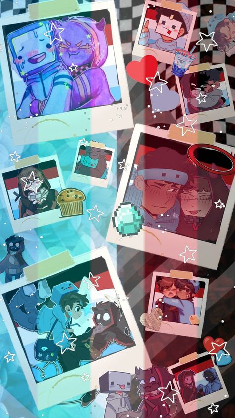 Skephalo Wallpaper, Wallpaper Iphone Dsmp, Cool Dsmp Wallpaper, Dsmp Badboyhalo Fanart, Badboyhalo And Skeppy Fanart, Badboyhalo And Skeppy, Phone Wallpaper