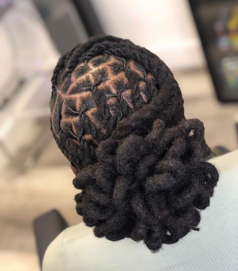 Twist Loc Styles, Paprika Hair Color, Blue And Black Braids, Black Braids Hairstyles, Girl Locs, Loc Nation, Short Dreadlocks Styles, Dreads Styles For Women, Black Wedding Hairstyles