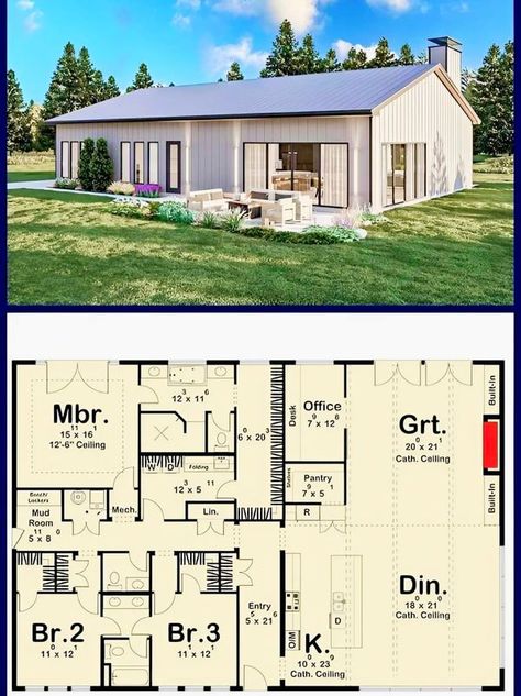 Simple Floor Plan, Barn Homes Floor Plans, Office Floor Plan, Barndominium Plans, Cottage Floor Plans, Pole Barn House Plans, Barn Style House Plans, Barndominium Floor Plans, Building Homes