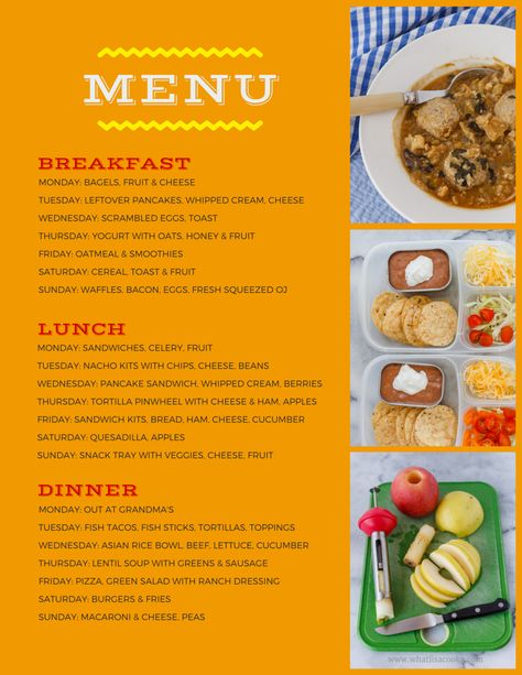 A menu plan for a full month! Four weeks for breakfast, lunch, and dinner for a busy family of 7, with grocery list and recipes. 10 Month Eating Schedule, Meal Plan For 13 Month Old, 1 Month Meal Plan Families, First Trimester Meal Plan, Get Pregnant Meal Plan, Fruit Dinner, Freeze Ahead Meals, Non Perishable Foods, Organic Meat