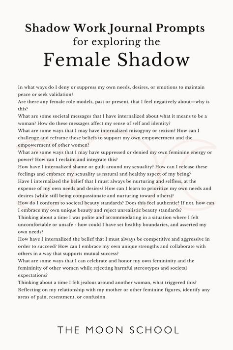 Dark Shadow Questions, Dark Feminine Questions, Divine Female Energy, Divine Feminine Shadow Work Prompts, Womb Shadow Work, Shadow Work For Betrayal, Lilith Journal Prompts, Divine Feminine Shadow Work, Limerence Healing