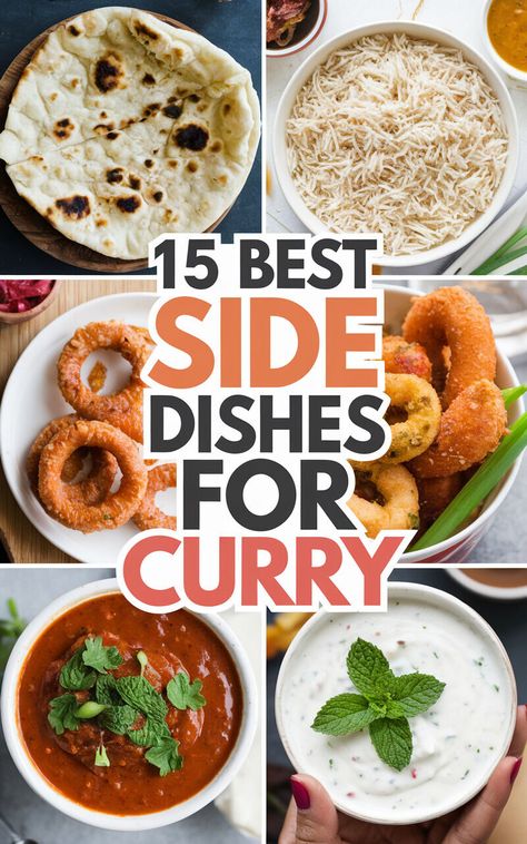 🔥🍛 Elevate your curry game with these mouthwatering side dishes! #CurryLovers #Foodie #Yum Indian Food Side Dishes, Side Dishes For Curry, Curry Sides, Curry Side Dishes, Mango Chicken Curry, Pineapple Curry, Coconut Lentil Curry, Spicy Eggplant, Indian Side Dishes