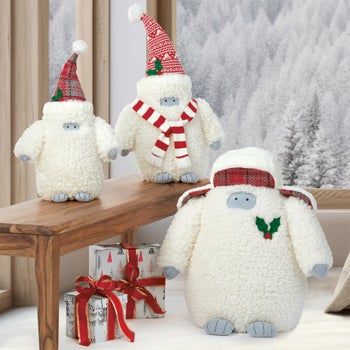 Yeti Plush Family, Set of 3 Jumbo Teddy Bear, Christmas Yeti, Giant Stuffed Animals, Dino Toys, Giant Teddy Bear, Giant Teddy, Baby Dino, Jack In The Box, Indoor Christmas Decorations