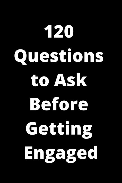 Planning to take the next big step in your relationship? Explore these 120 thoughtful and insightful questions to ask before getting engaged. From communication styles to future goals, these questions will help you both deepen your bond and ensure you're on the same page. Whether you're dating or thinking about popping the question, this list is an essential guide for a successful and fulfilling engagement journey. Start open conversations and strengthen your connection today! 101 Questions To Ask Before Engagement, Questions To Ask Before Getting Engaged, Before Engagement, Before Getting Engaged, Insightful Questions, Pre Engagement, Personal Values, Communication Styles, Soul Mates