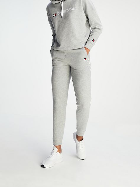 Tape Detail Joggers | GREY | Tommy Hilfiger Joggers Grey, Trousers Women Wide Leg, Web Store, Women's Trousers, Wide Leg Trousers, Signature Style, Trousers Women, Tommy Hilfiger, Sweatpants