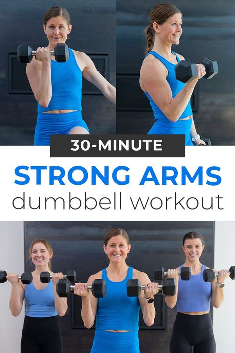 Workout For Strong Arms, Isolated Exercises, Strong Arms Workout, Arms At Home, Upper Body Strength Workout, Chest And Tricep Workout, Upper Body Workout For Women, Nourish Move Love, Bicep Muscle