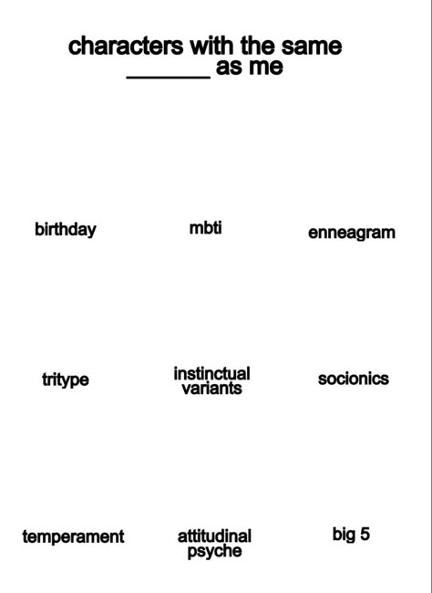 Characters Im Like Template, Kinlist Template Blank, This Is My Kinlist Template, Every Kin List Got The, My Kin List Template, Every Kin List Got The Template, Mbti Template, Kin List Template, Kinlist Template