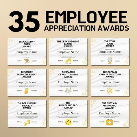 35 Funny Employee Award Certificates Editable in Canva Staff - Etsy Saudi Arabia Funny Office Awards, Funny Employee Awards, Employee Awards Certificates, Funny Awards Certificates, Employee Appreciation Awards, Funny Certificates, Staff Awards, Funny Awards, Office Awards