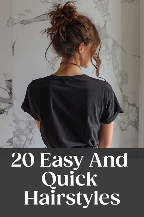 Looking for easy fun hairstyles that don’t take ages to do? Check out these quick and stylish hairdos you can whip up in minutes! Cute Hairstyles For Cleaning, Womens Hair Dos, Hair Do Long Hair Easy, Hairstyles For Camping Easy, Easy To Do Updo Hairstyles Diy, Easy Hairstyles For Busy Moms, Easy Non Damaging Hairstyles, Trending Hairstyles Long Hair, Casual Ways To Put Hair Up