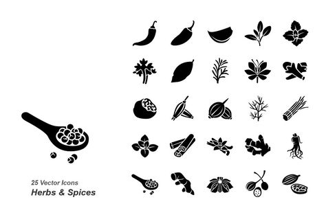 Herbs & Spices vector icons #Sponsored , #Sponsored, #ZIP#Attached#EPS#folder Organic Spices Logo, Spices Logo Design Ideas, Spice Illustration, Spices Logo, Spices Illustration, Export Logo, Spices Vector, Spice Image, Herb Logo