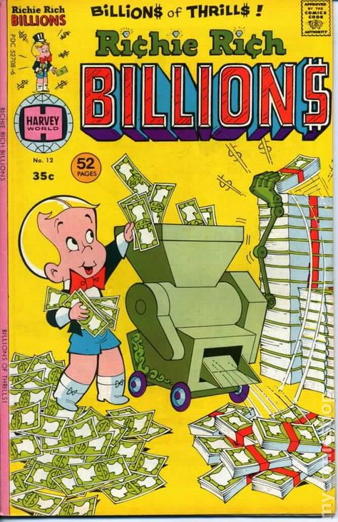 Richie Rich Comics, Night Cartoon, Harvey Comics, Master Of Disguise, Old Comic Books, Alec Monopoly, Famous Comics, Richie Rich, Cartoon Books