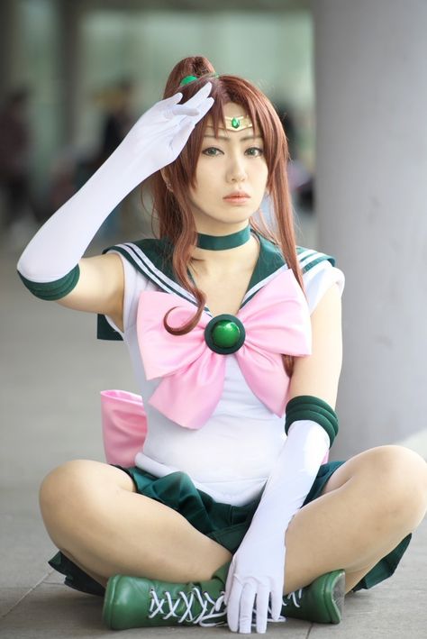 Jupiter Costume, Sailor Jupiter Costume, Sailor Jupiter Cosplay, Cosplay Crafts, Supergirl Costume, Moon Cosplay, Sailor Moon Girls, Asian Cosplay, Sailor Moon Cosplay