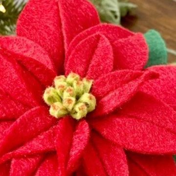 Kelsey | Felt Artist on Instagram: "Announcing my newest pattern, the Classic Poinsettia! ✨🙌 I am SO excited because this pattern is available in so many formats: - SVG - PDF - AND as a Deep Etch Die available @benziedesign ! I am beyond thrilled to collaborate with my favorite felt supplier, @benziedesign ! You can find the Classic Poinsettia pattern on their website as an SVG and the die under “Holiday Deep Etch Dies”, and follow the assembly instructions in their blog (link in my stories!) Felt Poinsettia Pattern, Felt Poinsettia, Poinsettia Pattern, Christmas Felt, Assembly Instructions, Artist On Instagram, Felt Flowers, Poinsettia, So Excited