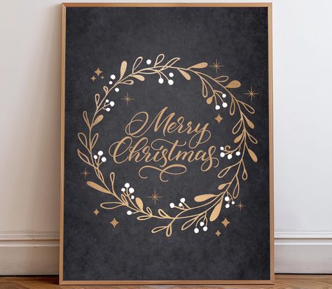 Christmas chalkboard art