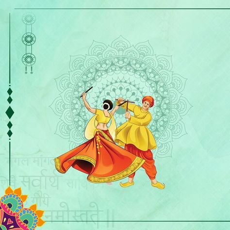 Garba Navratri, Happy Navratri Wishes, Wedding Illustration Card, Indian Wedding Invitation Card Design, Navratri Collection, Money Wallpaper Iphone, Beautiful Summer Wallpaper, Navratri Festival, Easy Love Drawings