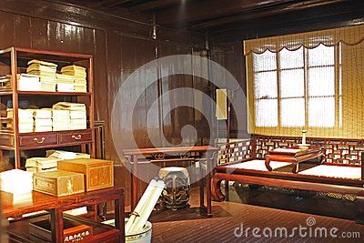 Chinese ancient study room Chinese Study Room, Chinese Bed, Chinese House, Chinese Interior, Chinese Furniture, Chinese Garden, Peonies Garden, Ming Dynasty, Suzhou