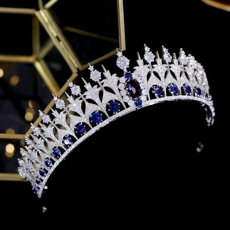 Smarter Shopping, Better Living! Aliexpress.com Blue Tiara, Hair Ornaments Wedding, Bridal Crown Tiara, Crystal Wedding Tiaras, Tiaras Jewellery, Crystal Bridal Tiaras, Beautiful Tiaras, Headpiece Bridal, Crystal Tiaras