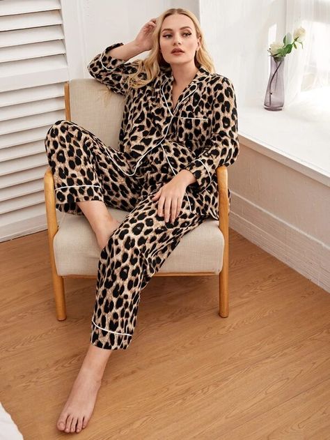 Cute Pajama Sets, Clothing Haul, Animal Print Fashion, Night Dress For Women, Night Suit, Pant Sets, Bodysuit Fashion, Crop Top And Shorts, Mod Dress