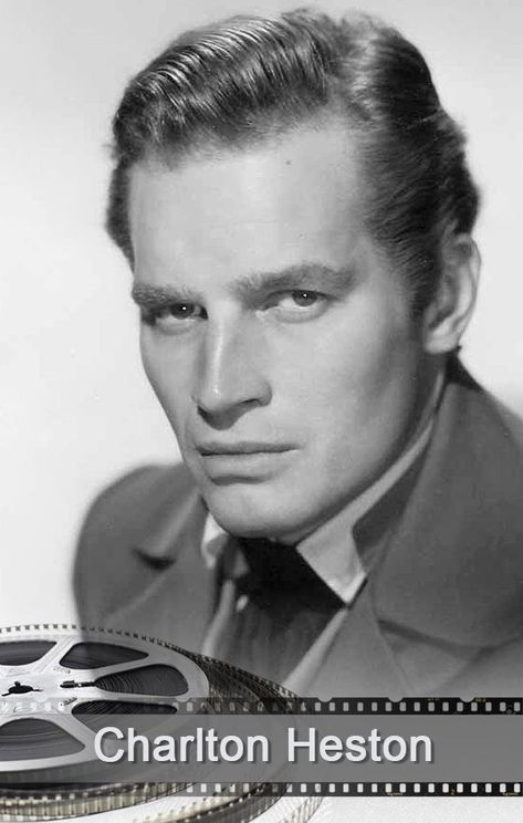 Old Hollywood Actors, Vintage Movie Stars, Charlton Heston, Classic Film Stars, Hollywood Men, Actors Male, Classic Movie Stars, Hollywood Actors, Old Hollywood Stars