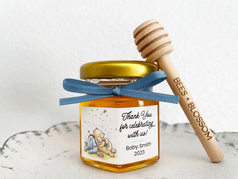 2oz Winnie the Pooh Inspired Honey Jar Favors Pooh Baby - Etsy Honey Baby Shower Favor, Honey Jar Favors, Scrapbook Party, Honey Favors, Honey Wedding Favors, Winnie The Pooh Honey, Winnie The Pooh Themes, Honey Wedding, Wildflower Honey