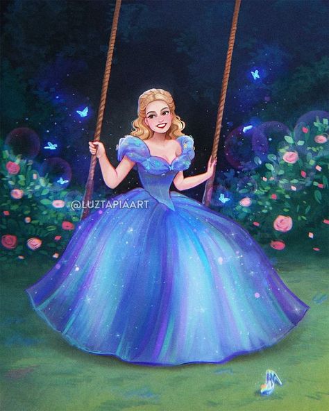 Luz Tapia Art, Cinderella Art, Cinderella 2015, Have Courage And Be Kind, Princesa Disney, Disney Favorites, Pinturas Disney, Disney Princess Art, Princess Art