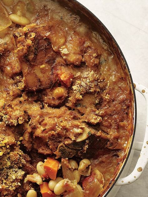 Cassoulet in the Style of Toulouse (Cassoulet de Toulouse) Recipe | Epicurious Pork Cassoulet Recipe, Pork Cassoulet, Cassoulet Recipe, Recipe Pork, Salt Pork, Pork N Beans, Lean Pork, Pork Shoulder, Food Menu