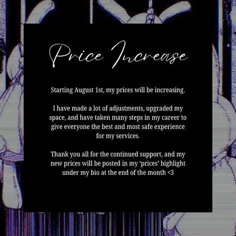 price increase starting soon 🖤 . . . #spokane #spokanewa #nailtech Price Increase Announcement Salon, Price Increase Announcement, Business Board, Price Increase, Spokane Wa, July 1, Hair Salon, Marketing, Hair