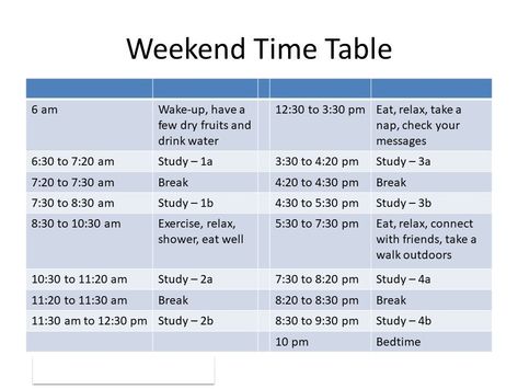 Weekend Study Timetable, Time Table For Studying For Exam, Study Time Table Ideas, Study Time Table Ideas Student, Best Time Table For Study, Study Planner App, Time Table Ideas, Ecosystem Activities, Before An Exam