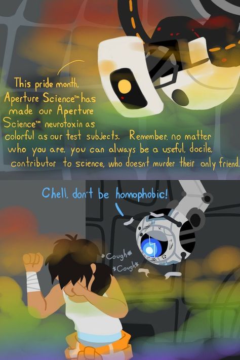 Portal Chell And Glados, Wheatley X Space Core, Portal Glados X Wheatley, Portal Aperture Science, Glados X Chell, Wheatley Portal Human, Glados Portal, Chell Portal, Wheatley Portal