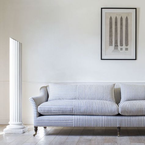 The Best Sofa Brands To Know – For All Budgets | sheerluxe.com Striped Sofa, Curved Sofa, Sofa Upholstery, Contemporary Sofa, Luxury Sofa, Best Sofa, Comfortable Sofa, Bespoke Furniture, Upholstered Sofa