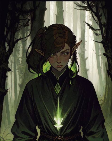 Black Wood Elf, Elf Pfp, Fantasy Elf, Elf Characters, Elves Fantasy, Elf Art, Dnd Stuff, Wood Elf, High Elf