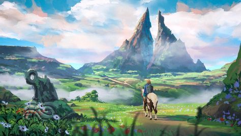 Environmental Concept Art - Album on Imgur Zelda Hd, Zelda Wallpaper, Botw Zelda, Best Wallpaper Hd, Nature Background Images, Link Zelda, Zelda Art, Legend Of Zelda Breath, Zelda Breath