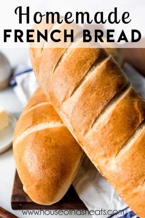 Homemade French Bread Make French Bread, Easy French Bread Recipe, The Stay At Home Chef, Homemade French Bread, Stay At Home Chef, French Bread Recipe, Bread At Home, Homemade Bread Recipes Easy, Homemade Bread Easy