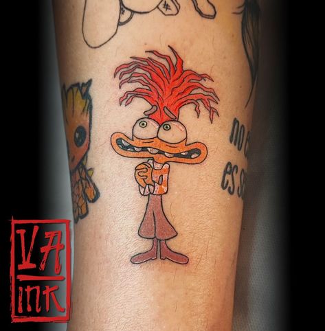 Inside Out Tattoo Disney, Inside Out Tattoo, Character Tattoo Ideas, Movie Tattoo, Movie Tattoos, Cartoon Character Tattoos, Cartoon Tattoos, Blast From The Past, Disney Tattoos