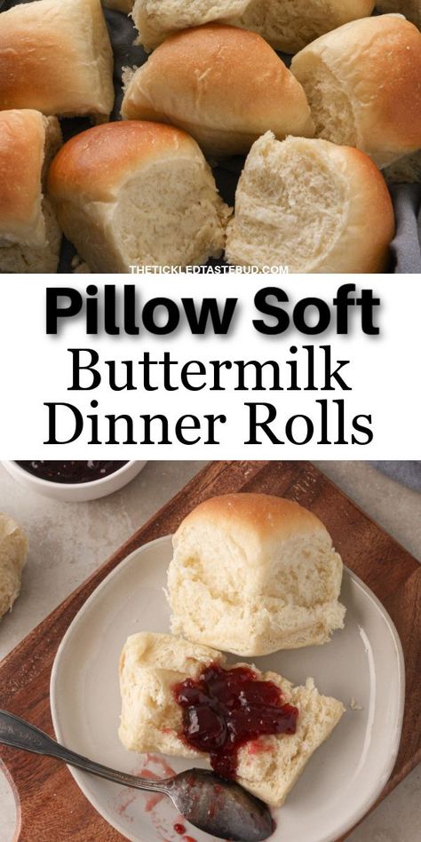 BUTTERMILK DINNER ROLLS Buttermilk Dinner Rolls, Quick Dinner Rolls, Dinner Rolls Easy, No Yeast Dinner Rolls, Buttermilk Bread, Fluffy Dinner Rolls, Christmas Dinners, Homemade Bread Easy, Buttermilk Recipes