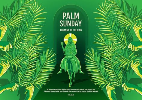 Palm sunday holiday card vector illustra... | Premium Vector #Freepik #vector #easter-jesus #palm-sunday #resurrection #jesus-resurrection Black Doberman, Sunday Quotes Funny, Sunday Quotes, Palm Sunday, Holy Week, Holiday Card, Cake Ideas, Premium Vector, Palm Trees