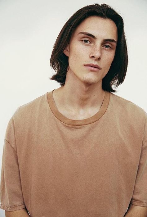 Mens Hair Long, Milk Model Management, Hair Dark Brown, Brown Hair Green Eyes, Brown Hair Men, Portrait Face, Hair Dark, People Poses, Dark Brown Eyes