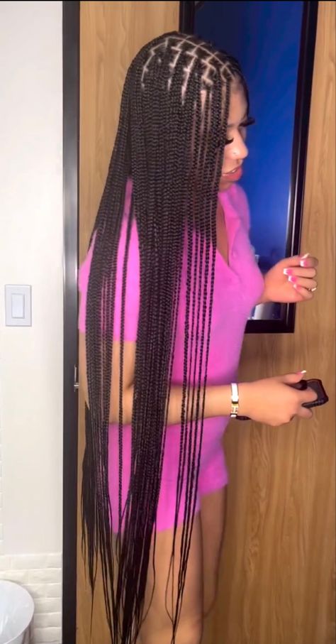 Hair Inches, Box Braid Hair, Braided Hairstyles For Black Women Cornrows, School Hair, Hair Idea, Box Braid, Pretty Braided Hairstyles, Braid Hair, Back To School Hairstyles