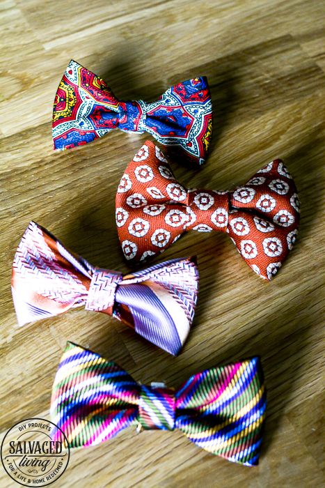 DIY Dog Bow Tie Tutorial - Salvaged Living Diy Dog Bow Tie, Dog Bow Tie Diy, Dog Bow Tie Pattern, Bow Tie Diy, Bow Tie Tutorial, Tie Tutorial, Diy Dog Collar, Bowtie Pattern, Luxury Dog Collars